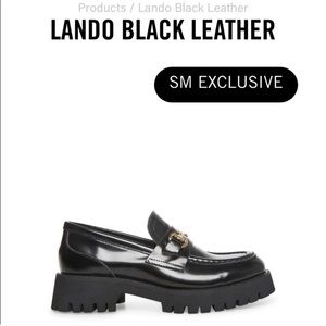 NWB Steve Madden Black Leather Loafers